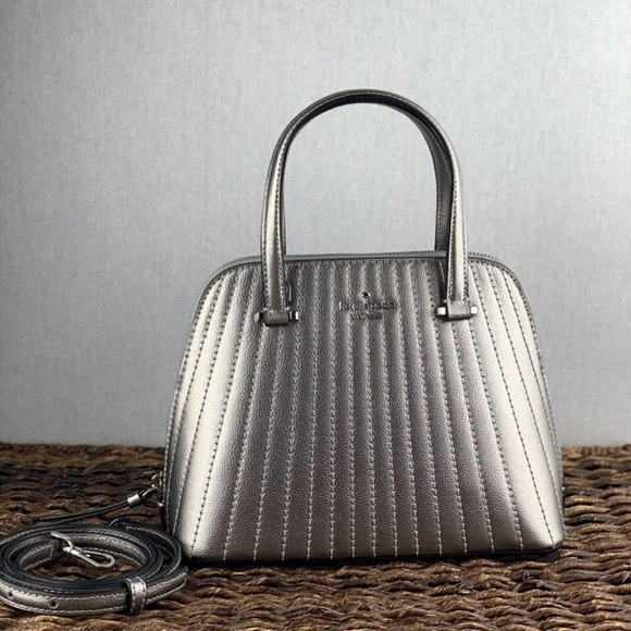 Kate Spade NWT silver mini dome crossbody🔥🔥 - Picture 2 of 15